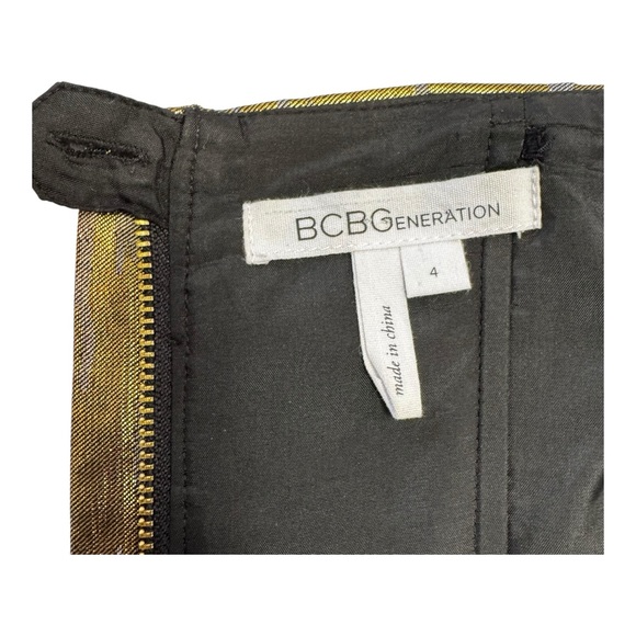 BCBGeneration gold strapless dress size 4 - Picture 8 of 8